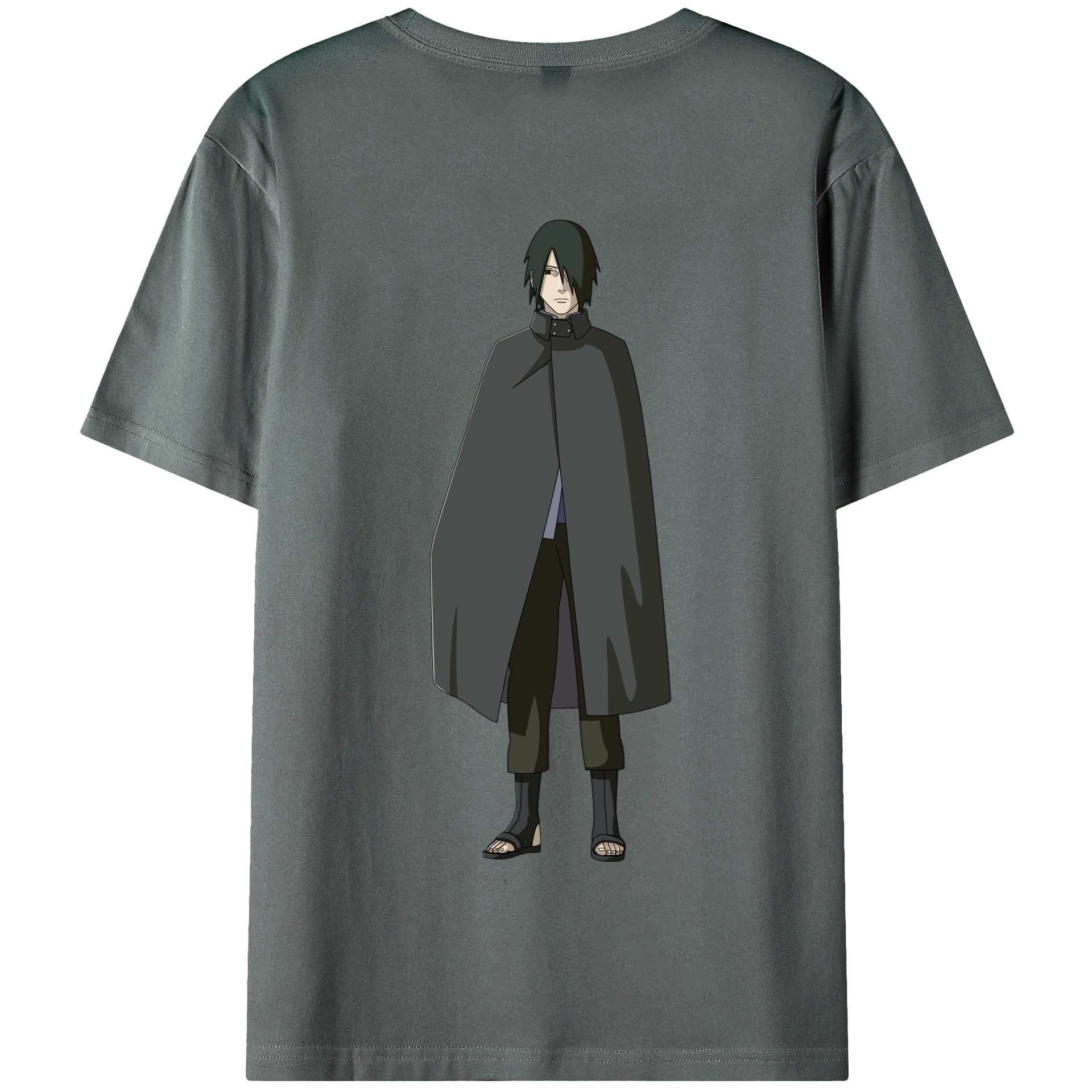 （画像用） NARUTO -ナルト- うちは サスケ Uchiha Sasuke 綿100％半袖Tシャツ（背面プリント）